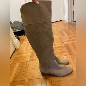 Vince Camuto dark beige knee high boot